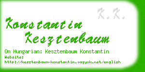 konstantin kesztenbaum business card
